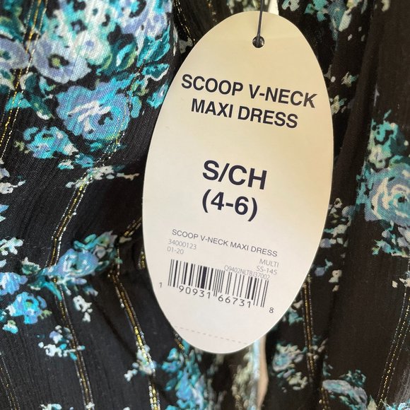 Scoop NYC Maxi Floral Dress Sz 4/6 - Picture 6 of 7